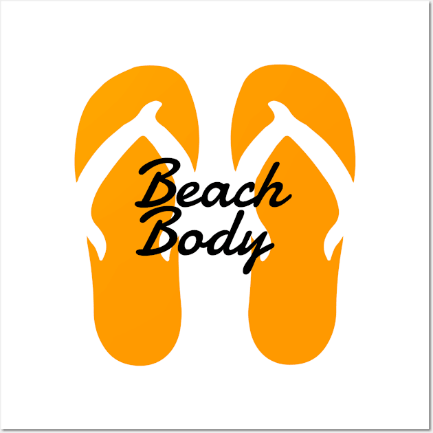 Beach Body Flip Flops Wall Art by Evlar